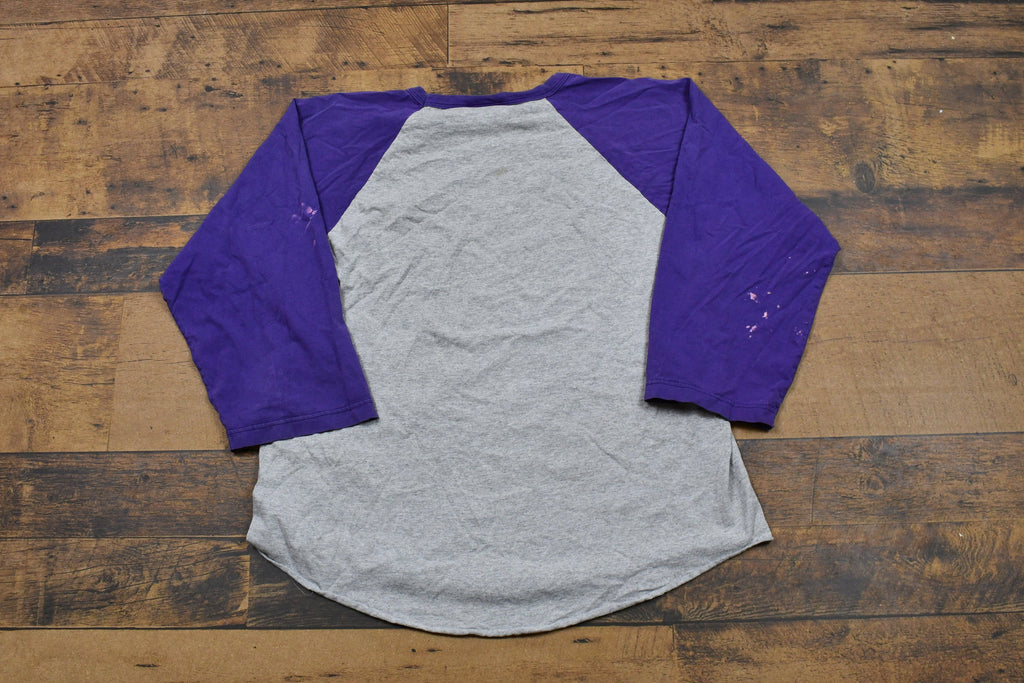 Vintage 1990s Minnesota Vikings NFL Logo Athletic Raglan T-Shirt