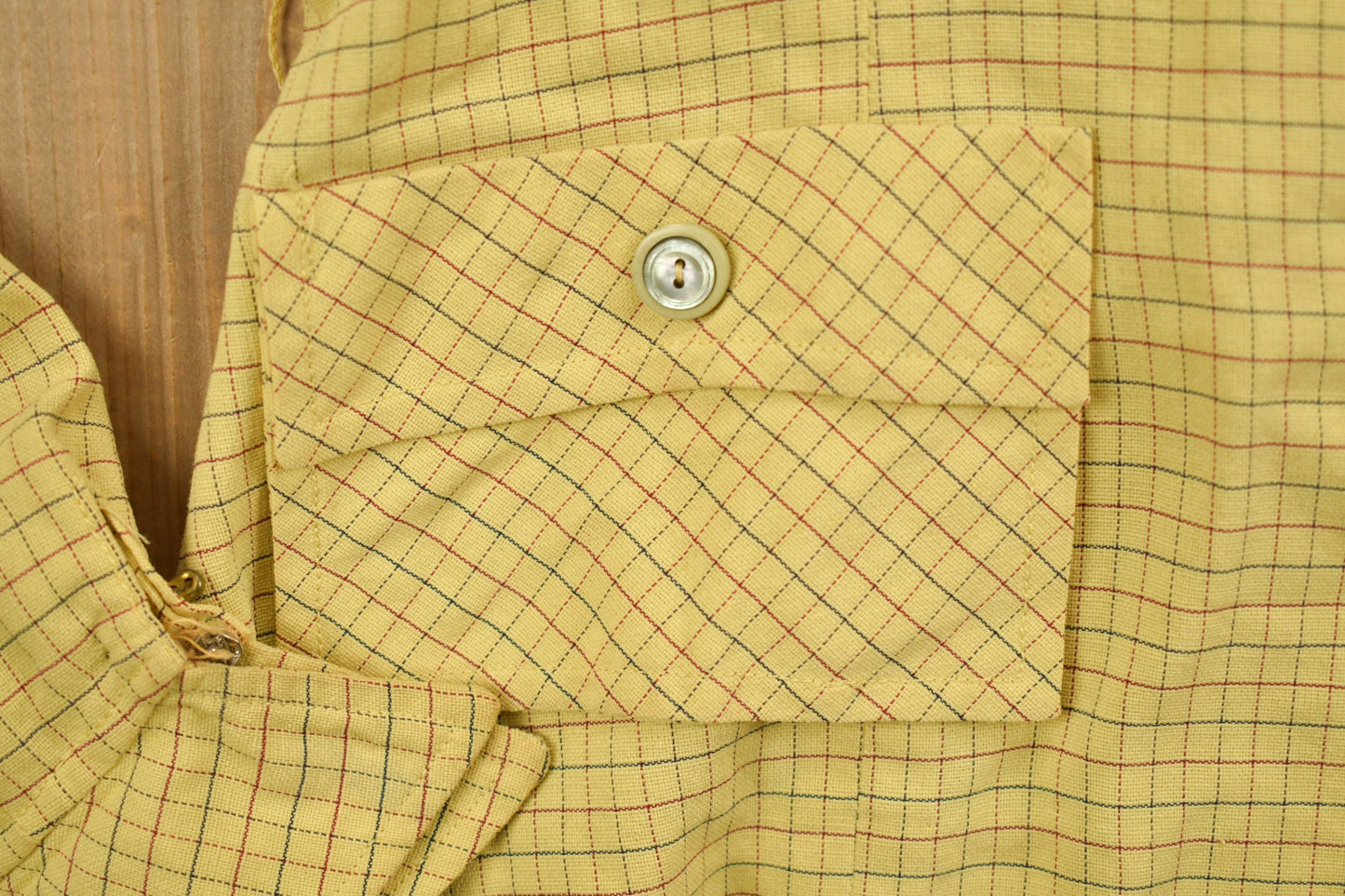 Vintage 1970s Bobbie Brooks Striped Yellow Button Up Shirt / 1970s Button Up / Vintage Flannel / Basic Button Up / Casual Shirt