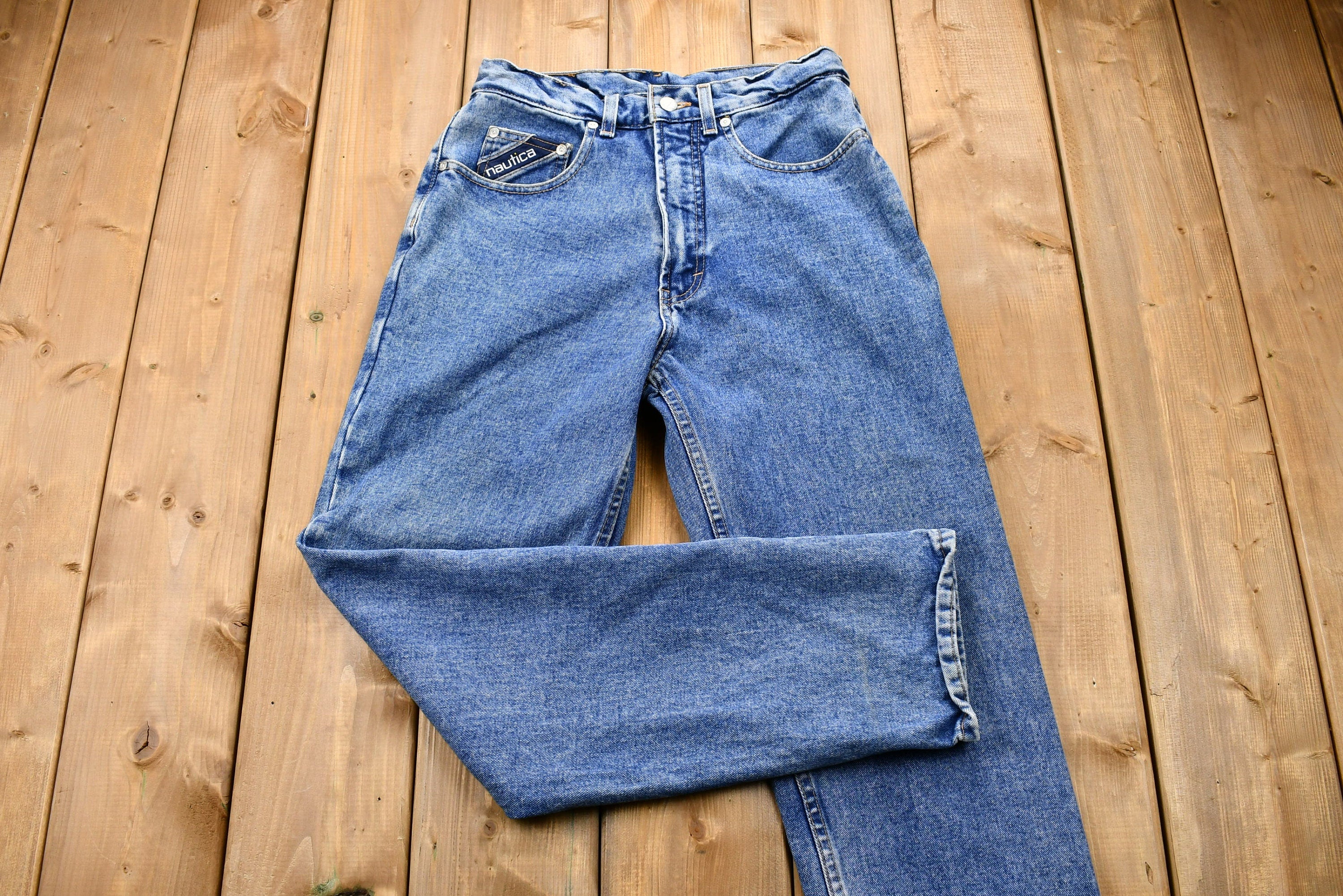 Vintage 1990s Nautica Mid-Wash Relaxed Fit Mom Jeans