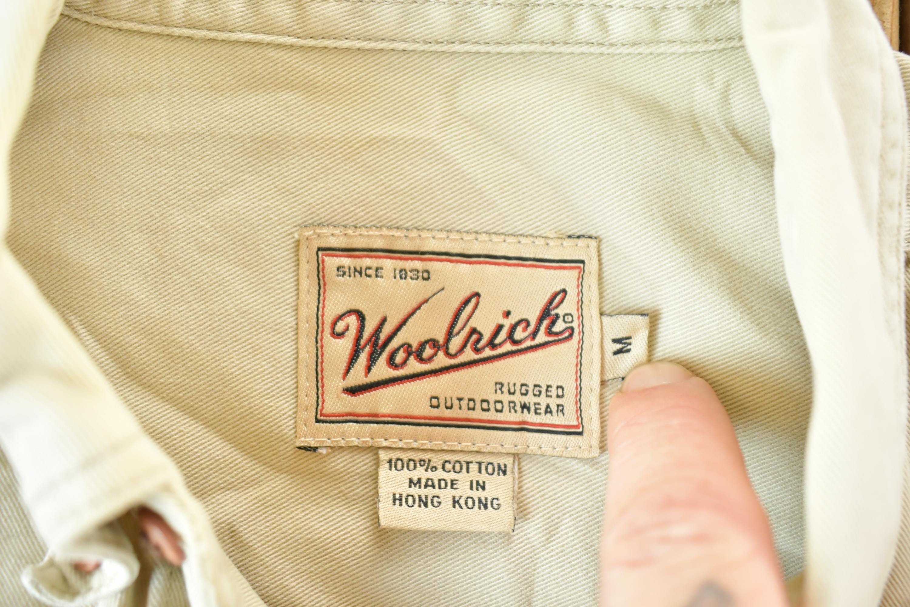 Vintage 1990s Woolrich Heavy Cotton Button Up Shirt Men's L