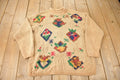 Vintage 1990s Gina Peters Abstract Patchwork Knit Crewneck Sweater