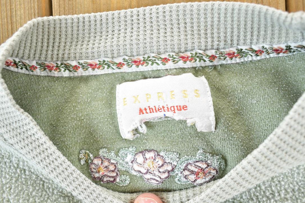 Vintage 1990s Express Athletique Crewneck Sweatshirt Made In USA Womens XL