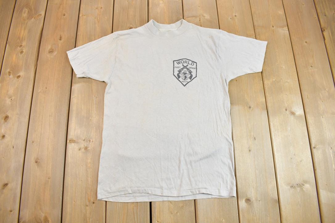 Vintage 1983 Sam's Town World Fast Draw Championship Graphic T-Shirt