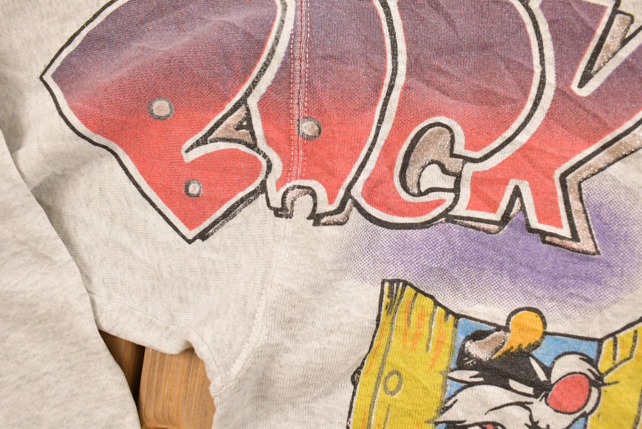 Vintage 1990s Looney Tunes Back off Buddy Crewneck Sweatshirt Men's XL / Vintage Looney Tunes / All Over Print / Vintage Cartoons