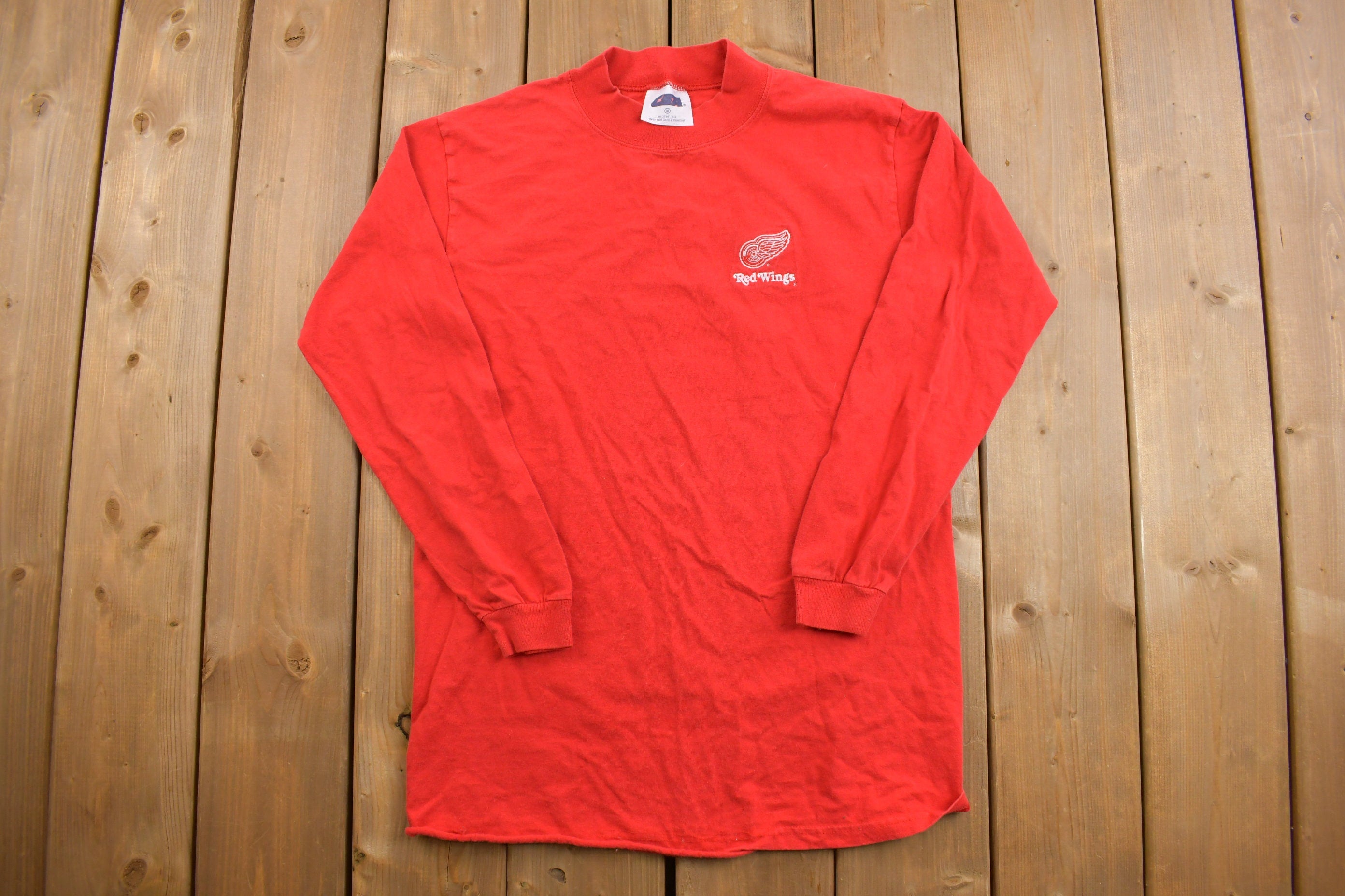 Vintage 1990s Detroit Red Wings NHL Pro Player Crewneck Sweatshirt