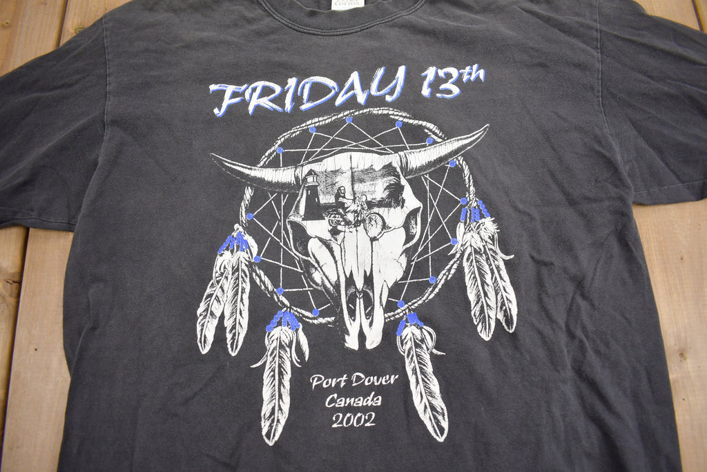 Vintage 2002 Friday 13th Bike Meet Graphic T-Shirt