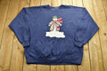 Vintage 90's Snowman Winter Graphic Crewneck Sweater , 90s Holiday Crewneck , Patchwork , Winter Wear , Festive Graphic Print