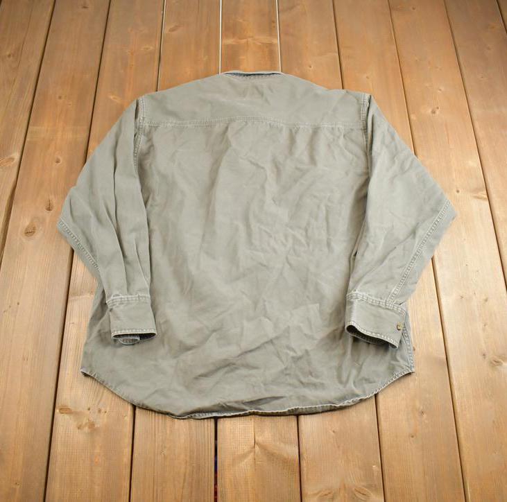 Vintage 1990s Cabelas Heavy Button Up Outdoorsman Shirt Made In USA