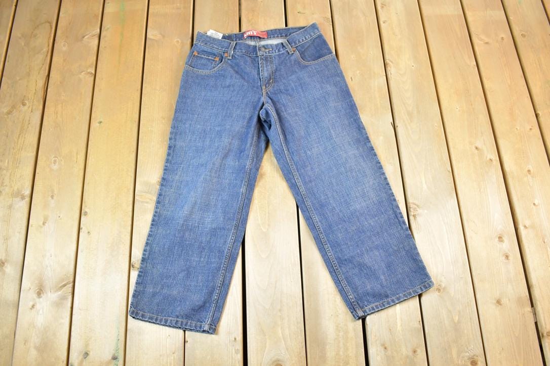 Vintage Youth Y2K Levi Strauss Red Tab 550 Denim Jeans Size 30 x 26 / Vintage Denim / Vintage Levis / Retro Jeans