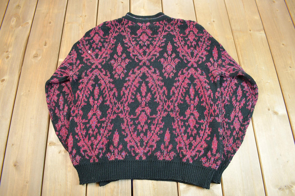 Vintage 1990s McGregor Paisley Knit Crewneck Sweater