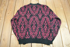 Vintage 1990s McGregor Paisley Knit Crewneck Sweater