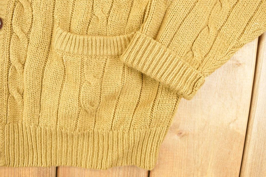 Vintage 1990s Towncraft Cable Knit Cardigan Sweater Men's L