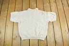 Vintage 1990s Floral Knit Cardigan Sweater Short Sleeve Women's S-M
