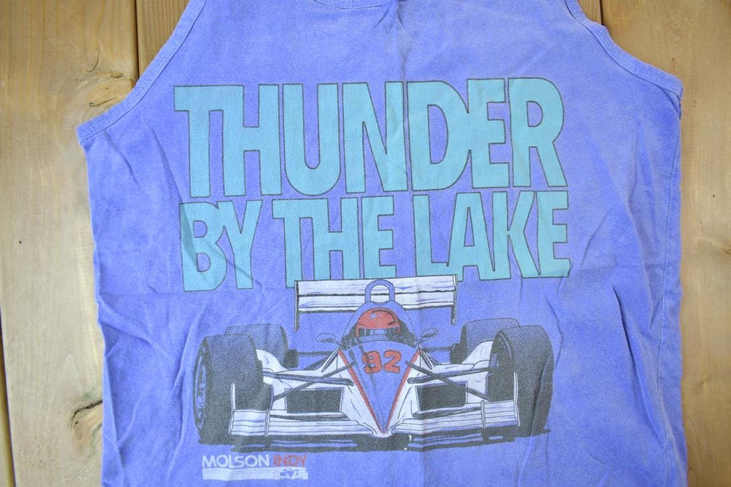 Vintage 1990s Molson Indy Thunder By The Lake Racing Tank Top Shirt