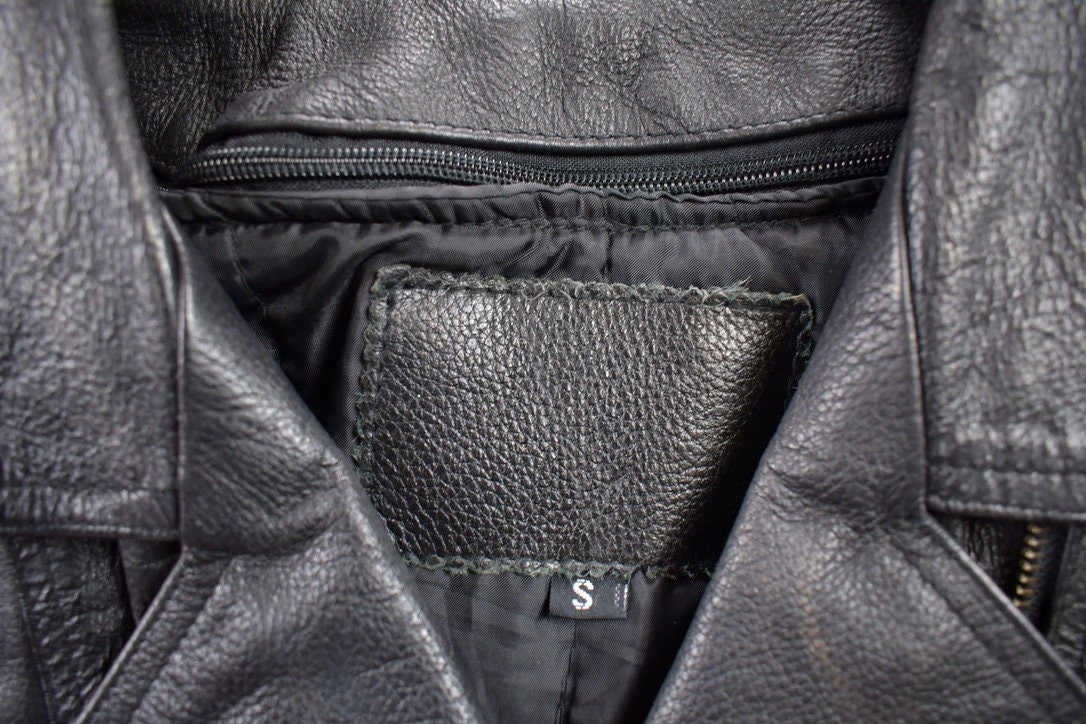 Vintage 1990s Leather Biker Jacket
