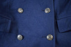 Vintage 1980s 100% Wool Double Breasted Military Overcoat