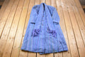 Vintage 1970s 100% Blue Mohair Overcoat With Scarf