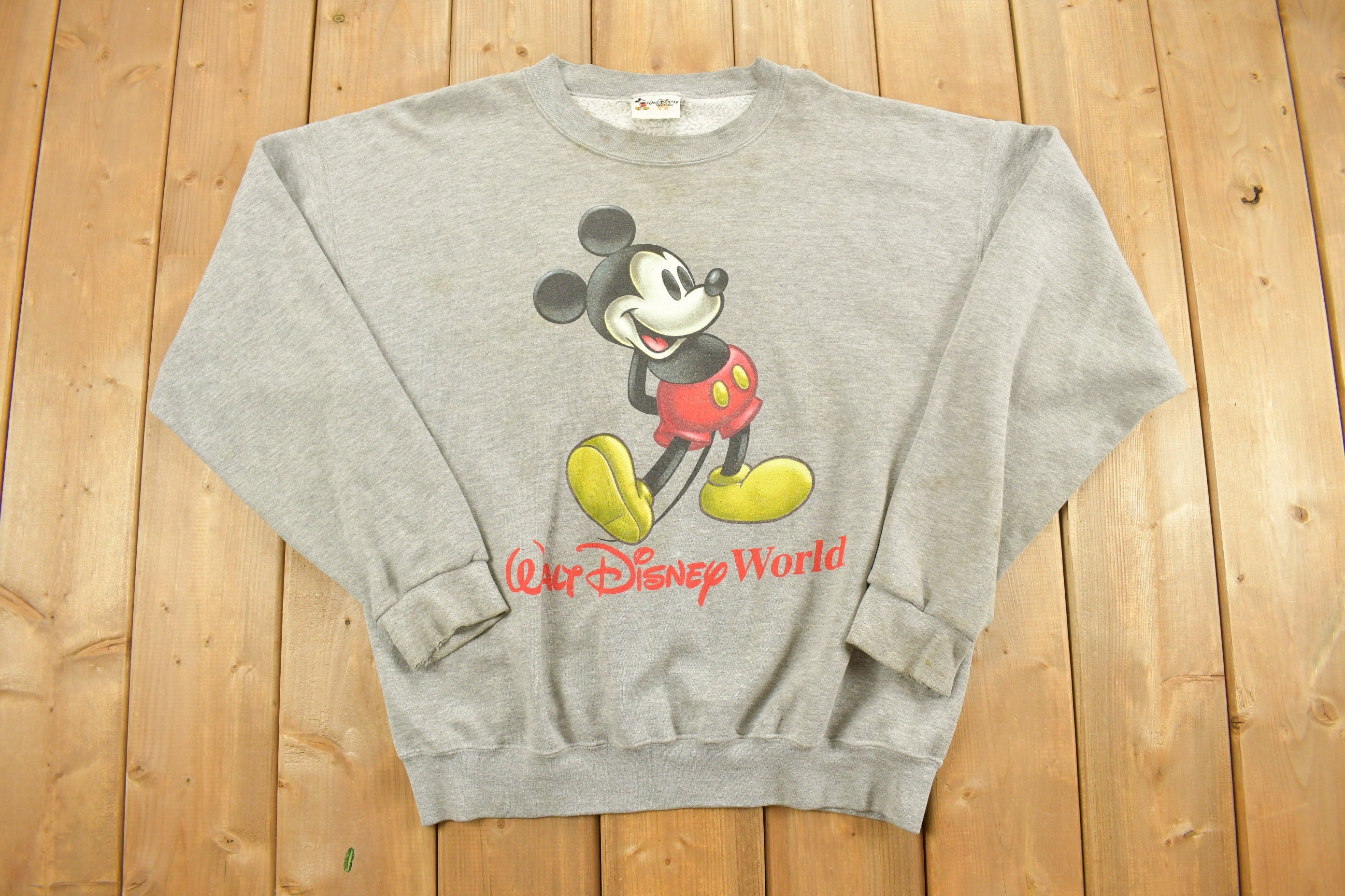 Vintage 1990s Mickey Walt Disney World Sweatshirt / Vintage Sweatshirt / Mickey Mouse / Made in USA / Cartoon / Athleisure / Disneyland