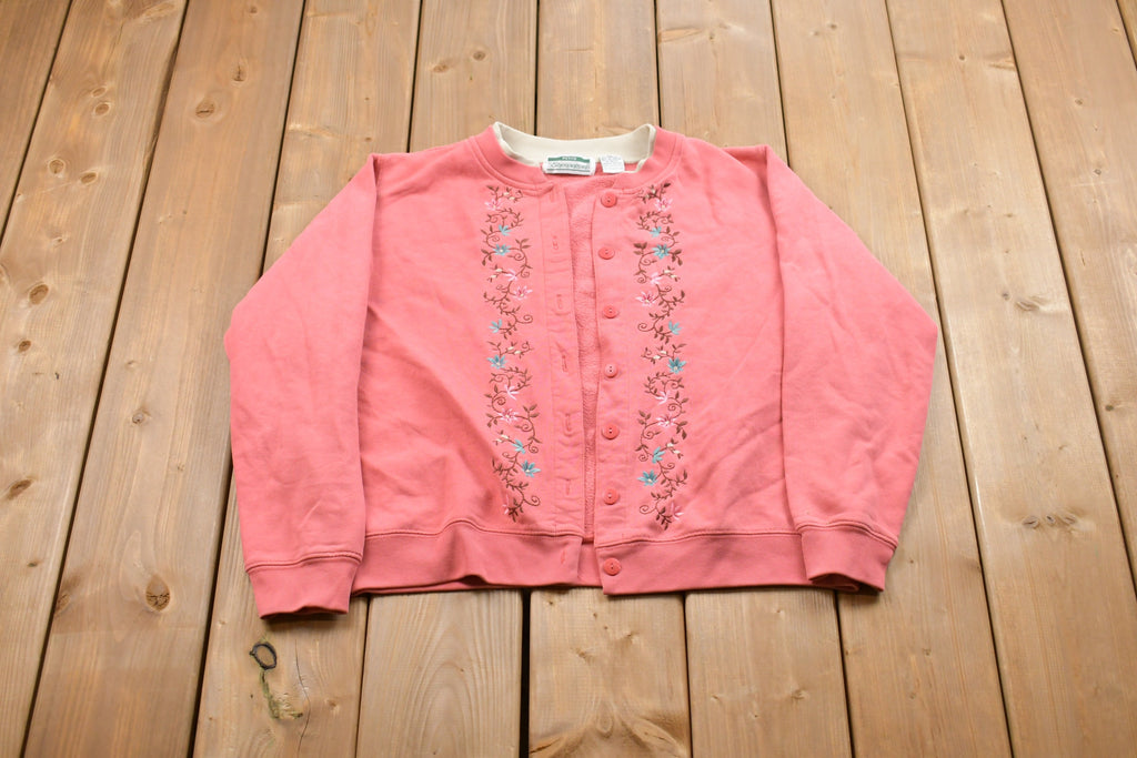 Vintage 1990s Shenanigans Floral Cardigan Sweater