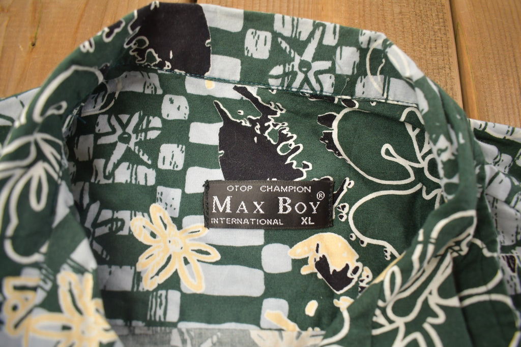 Vintage 1990s Max Boy International Floral Button Up Shirt
