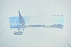Vintage 1980s Blue Florida Sailing Souvenir T Shirt Streetwear