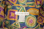 Vintage 1990s Claiborne Abstract Leaves Button Up Shirt