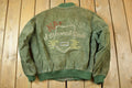 Vintage 1990s NAF Leather Bomber Jacket Made In USA