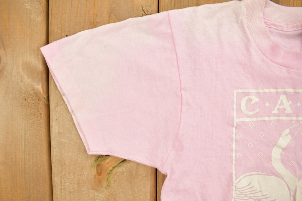 Vintage 1980s Camp Chautauqua Pink Youth Souvenir T Shirt