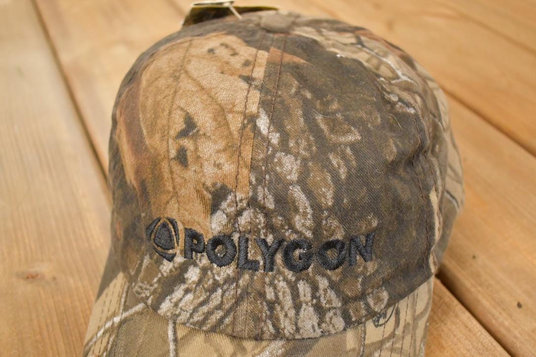 Vintage 1990s Deadstock Polygon Realtree Camo Snapback Trucker Hat