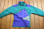 Vintage 1980s Columbia Sportswear Quarter Zip Windbreaker Jacket
