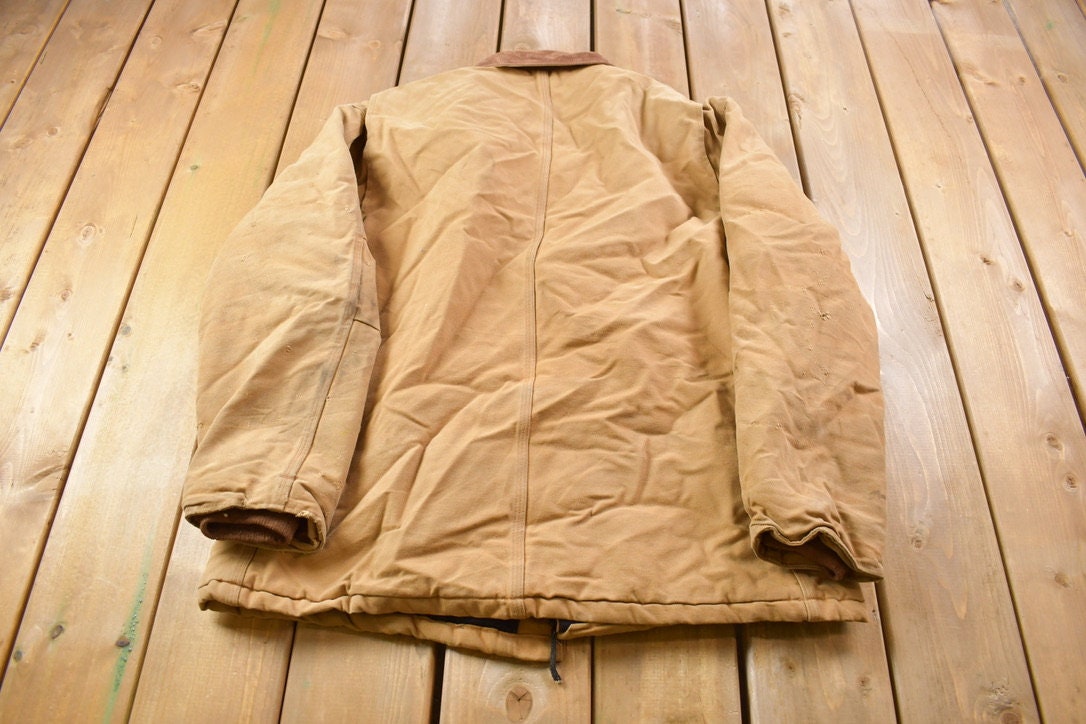 Vintage 1990s Carhartt Quilt Lined Traditional Chore Work Jacket