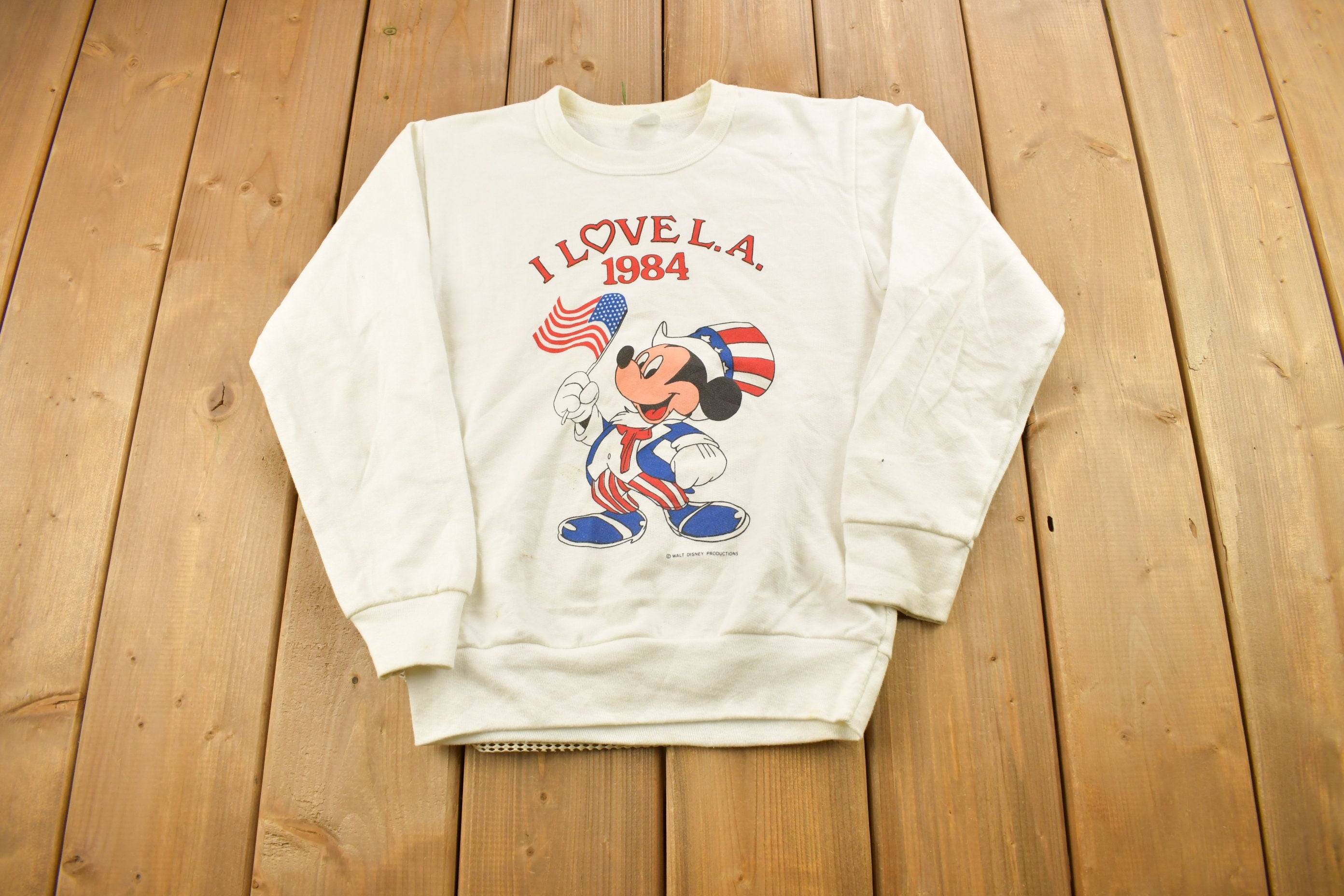 Vintage 1984 Mickey Mouse "I Love LA" Disney Kids Crewneck