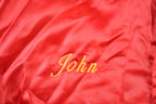 Vintage Marines Conrad Kania Marine Detachment Satin Military Button Up Bomber Army Jacket