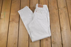 Vintage 1980s Levi's 501 Red Tab White Denim Jeans Size 26 x 29