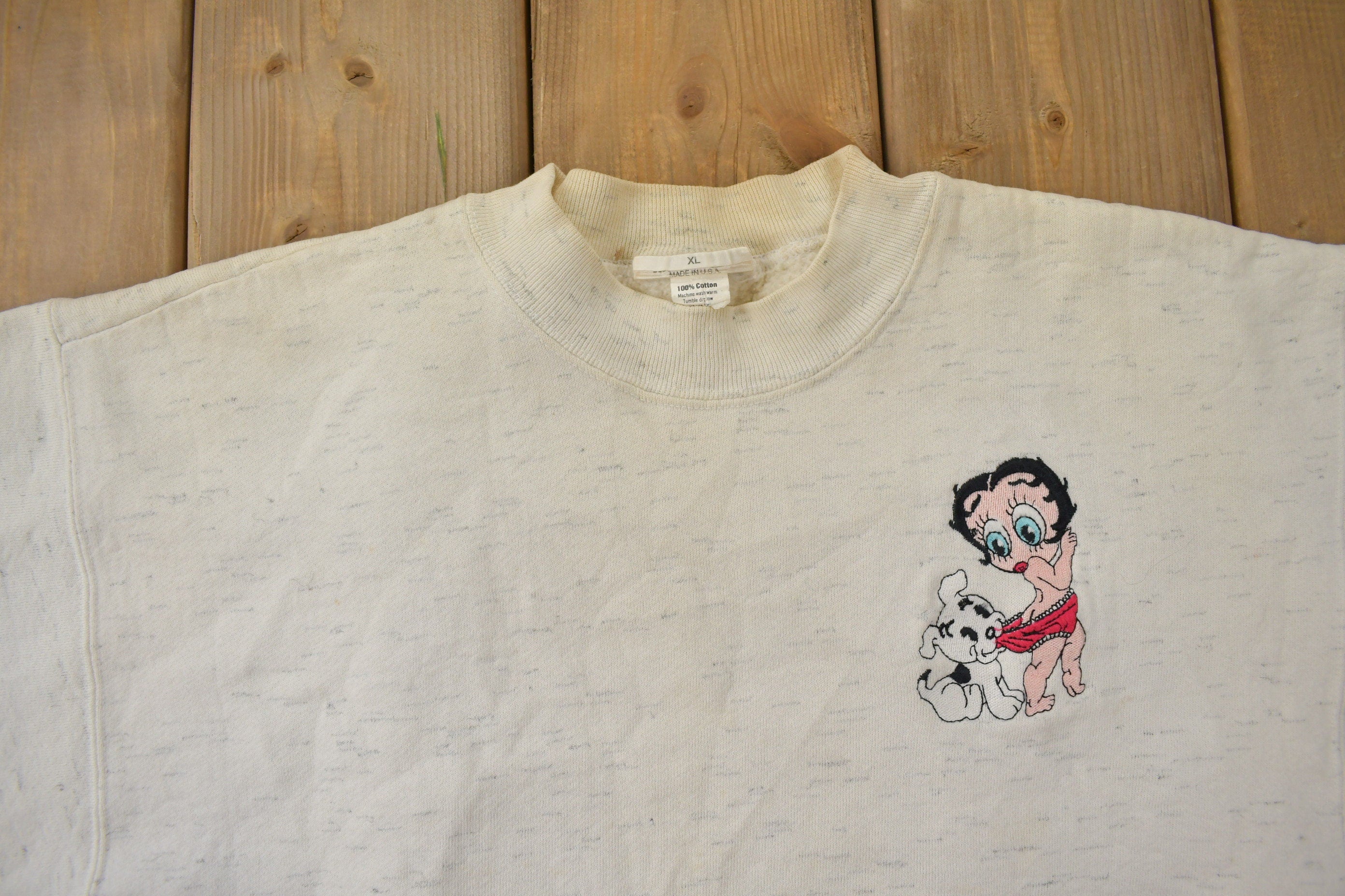 Vintage 1990s Betty Boop Embroidered Crewneck