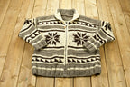 Vintage 1990s Heavy Weight Aztec Pattern Canadian Knitted Sweater