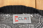 Vintage 1990s Eclat Abstract Knit Cardigan Sweater Women's XL
