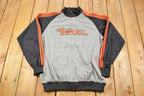 Vintage 1990s Harley Davidson Motorcycles Raglan Zip Up Sweater