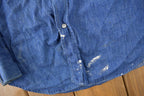 Vintage 1990s Wrangleer South Western Style Denim Pearl Snap Button Up Shirt Size M