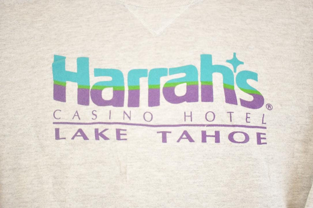 Vintage 1990s Harrah's Casino Hotel Lake Tahoe Souvenir Crewneck Sweatshirt Mens XL  90s Crewneck  Travel Vacation Sweater  Streetwear