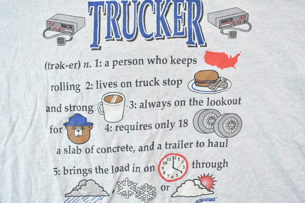 Vintage 1990s Trucker Souvenir T-Shirt  Vintage Streetwear  Vacation Tee  Travel T Shirt