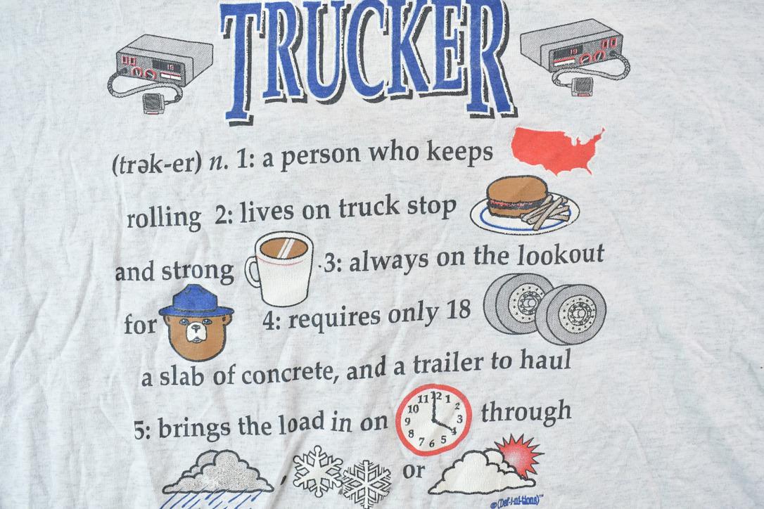 Vintage 1990s Trucker Souvenir T-Shirt  Vintage Streetwear  Vacation Tee  Travel T Shirt