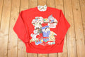 Vintage 1990s Nutcracker Plus Size Cute Christmas Kitty Double Collar Graphic Print Crewneck Sweatshirt Womens XL