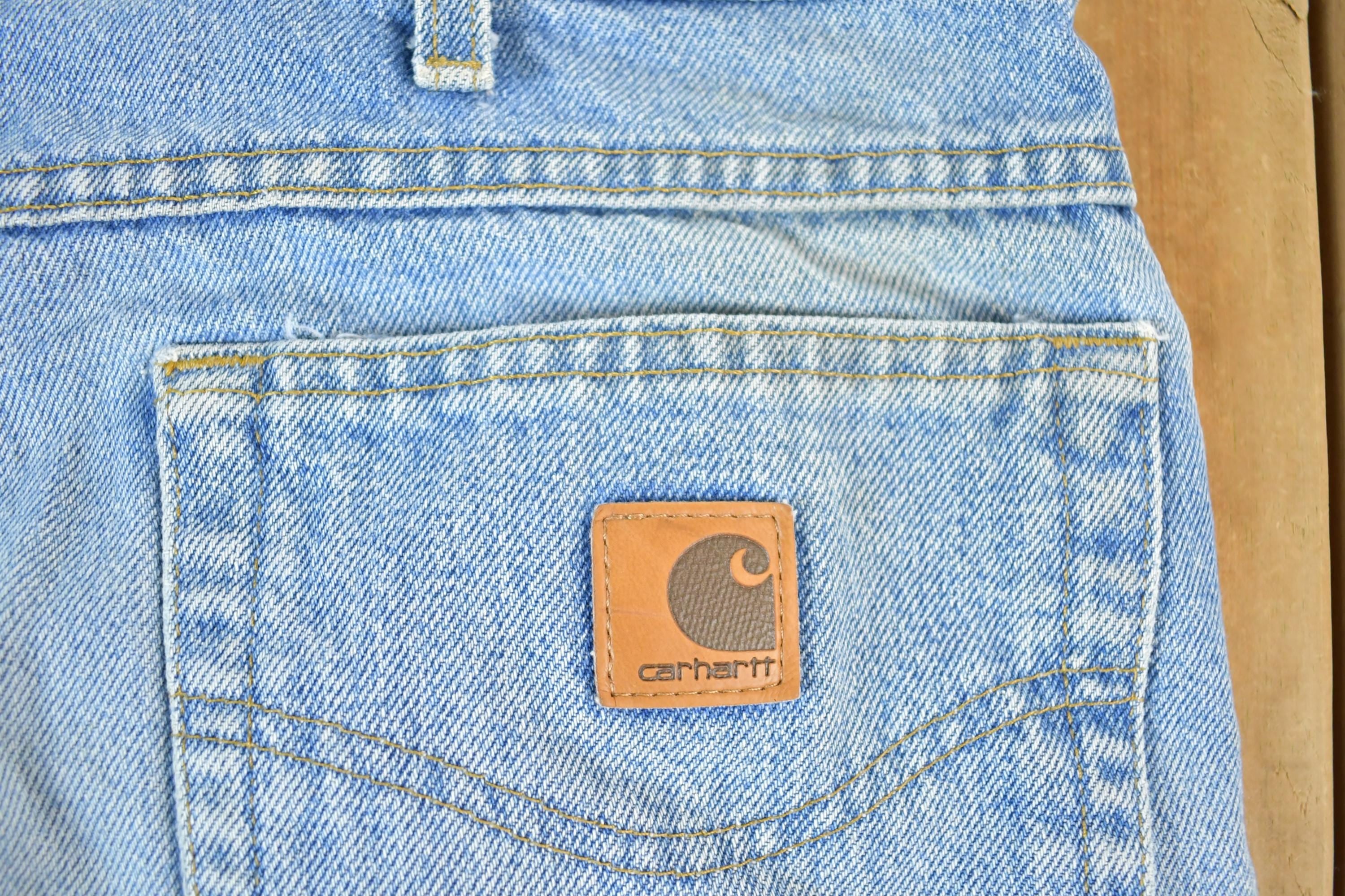 Vintage 1990s Carhartt Denim Work Jeans Size 38 x 32