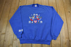Vintage 1990s Jerzees Holiday Crewneck Sweater Made In USA