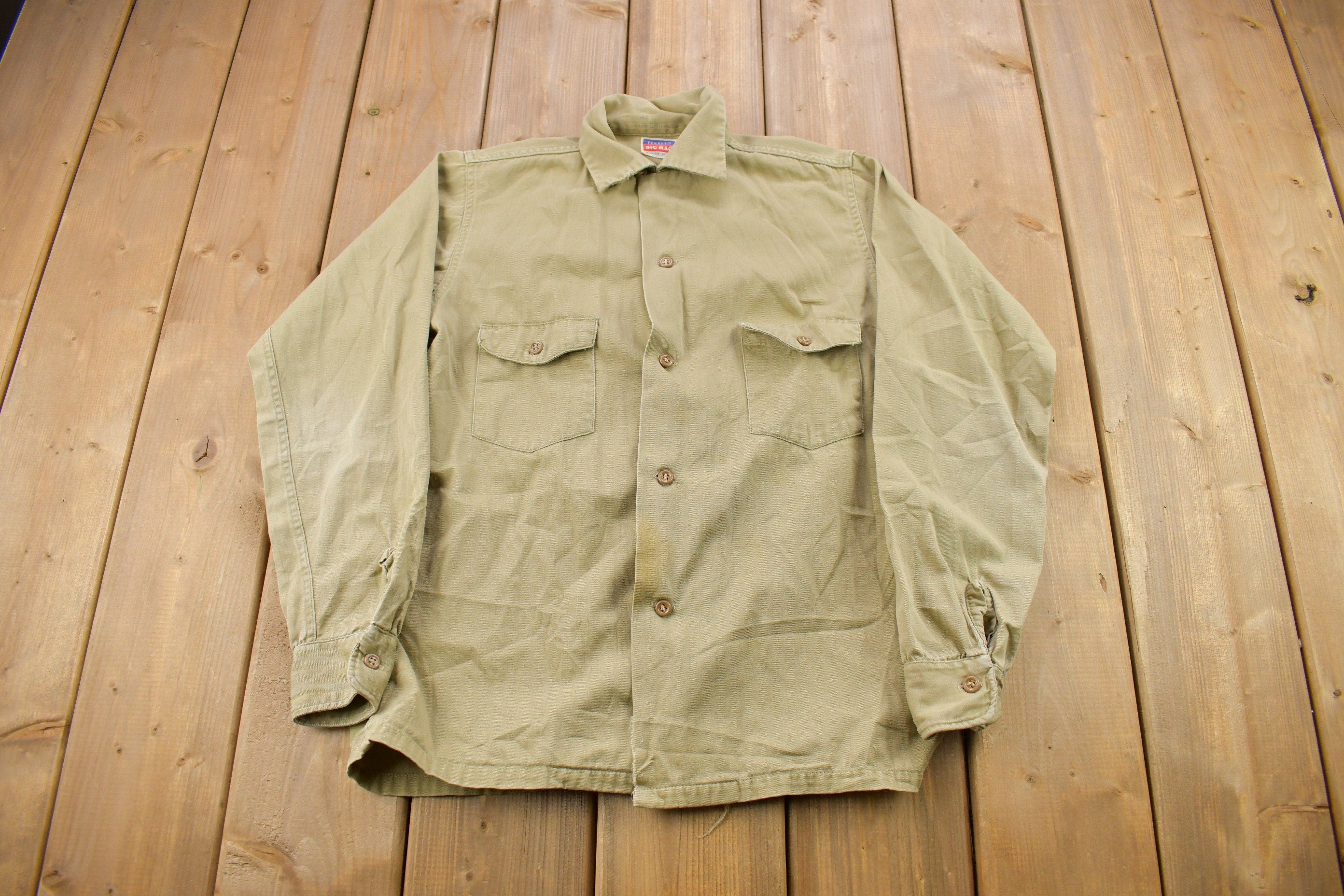 Vintage 1970s Penney's Big Mac Blank Button Up Shirt