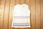 Vintage 1990s Striped Pattern Women's Tank Top