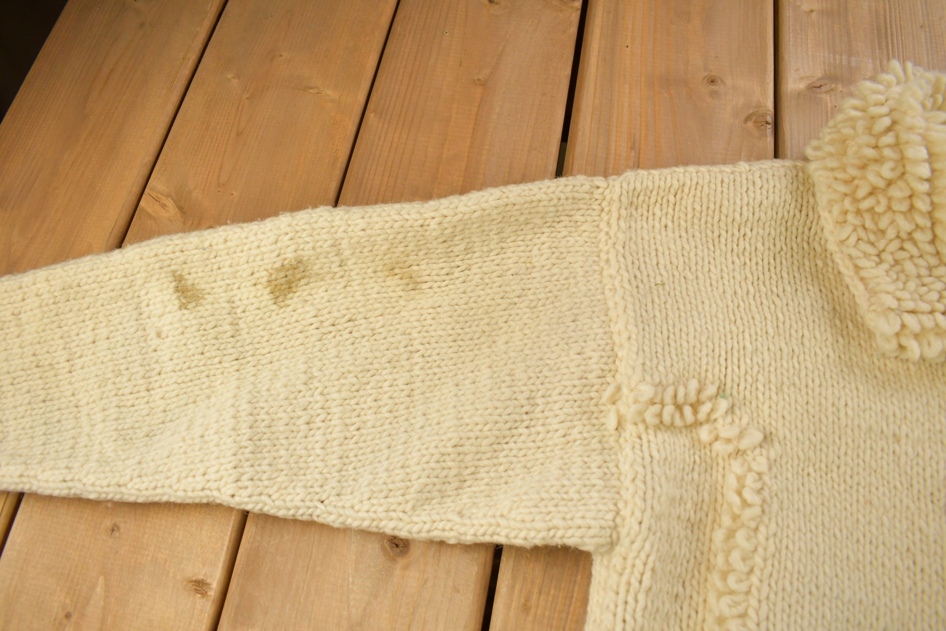 Vintage 1990s 100% Wool Hand Knit Zip Up Sweater / The Sweater Venture / Outdoorsman / Vintage Knit / Winter Sweatshirt