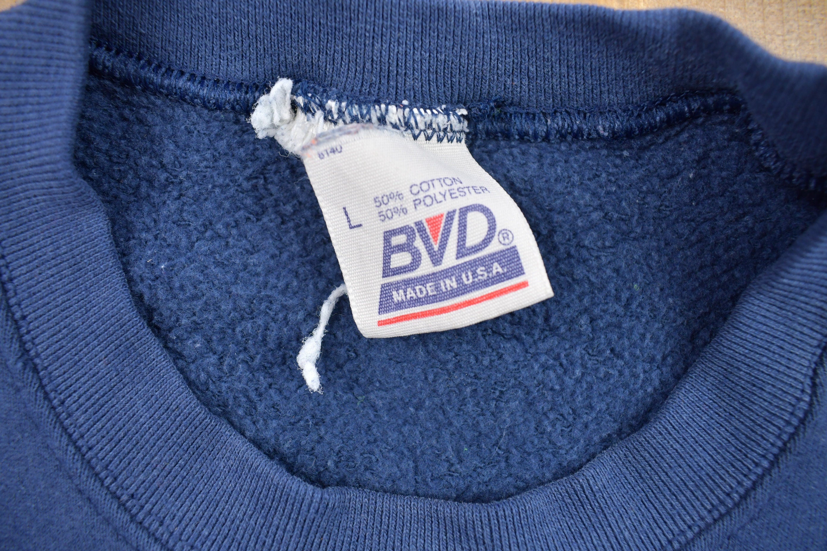 Vintage 1990s BVD Blank Distressed Crewneck Sweatshirt