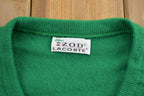 Vintage 1990s Izod Lacoste Knitted Sweater  Vintage 90s V-Neck  Pattern Sweater  Outdoor  Hand Knit  Pullover Sweatshirt